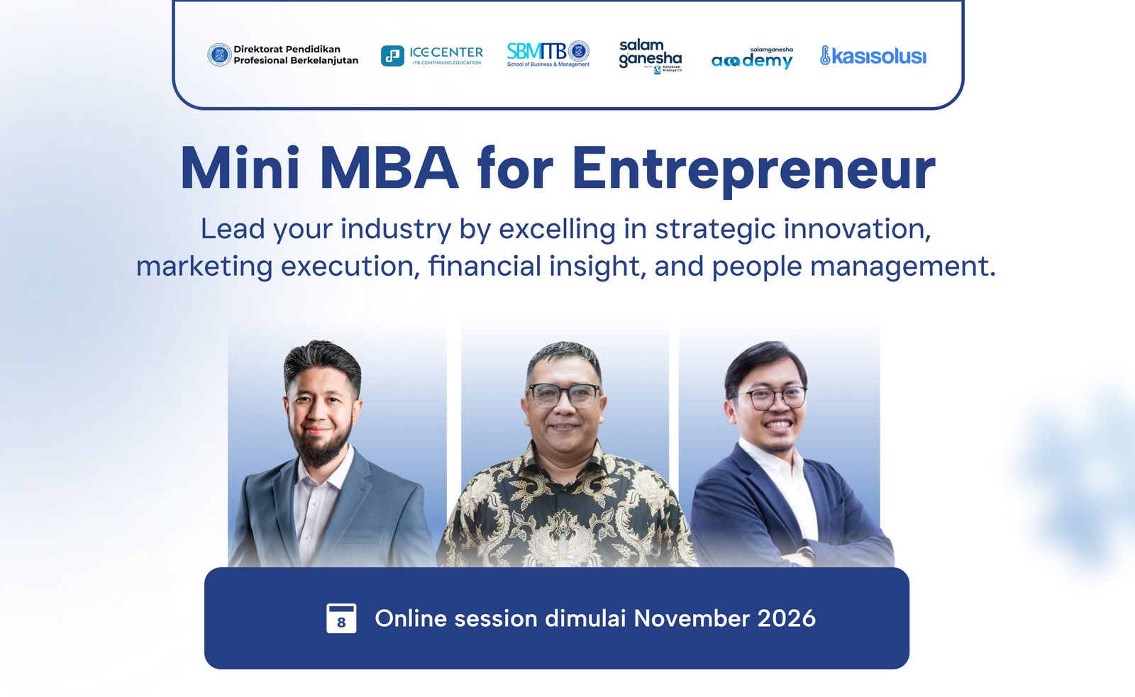 Mini MBA for Entrepreneur - Online
